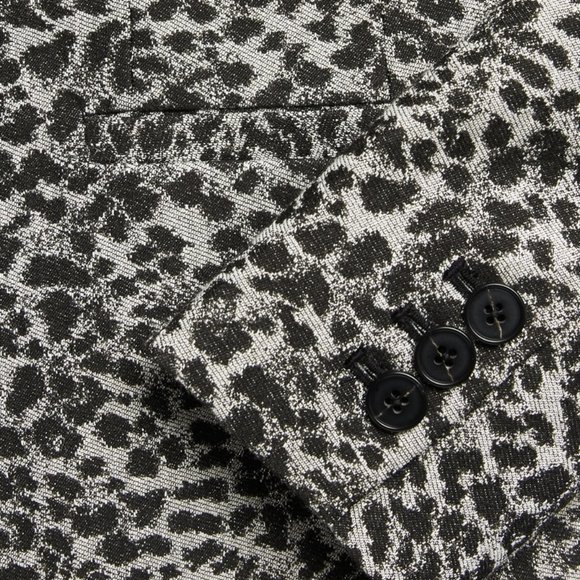 Banana Republic ~nwot ~Long and Lean Metallic Animal Print Blazer - Picture 13 of 14